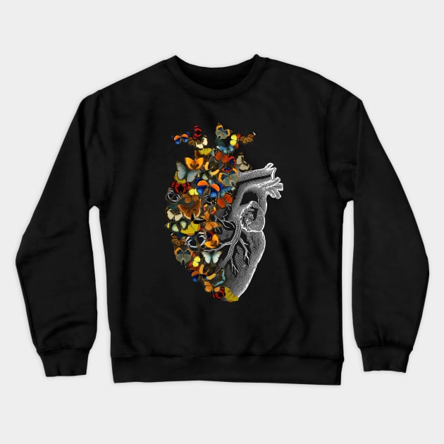 Butterfly Vintage Heart Spring by Tobe Fonseca Crewneck Sweatshirt by Tobe_Fonseca